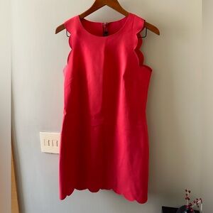 J. Crew A-Line Pink Scallop Hem Cocktail Dress